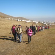 Wandergruppe in der Mongolei 2015